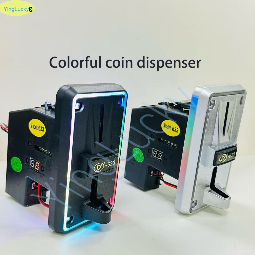 Arcade Card Vending Machine - Colorful LED Multi Coin Acceptor Coin
