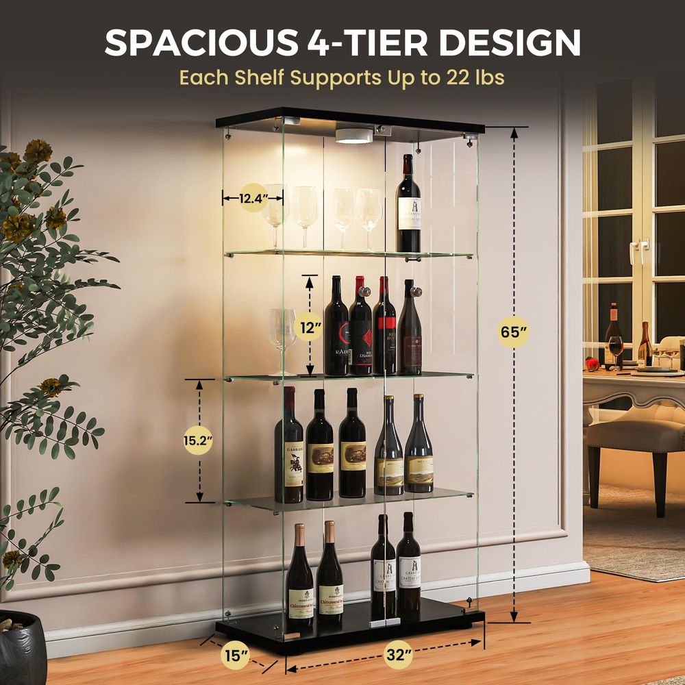 Display Cabinet with LED Light - Glass Cabinet Display review and price