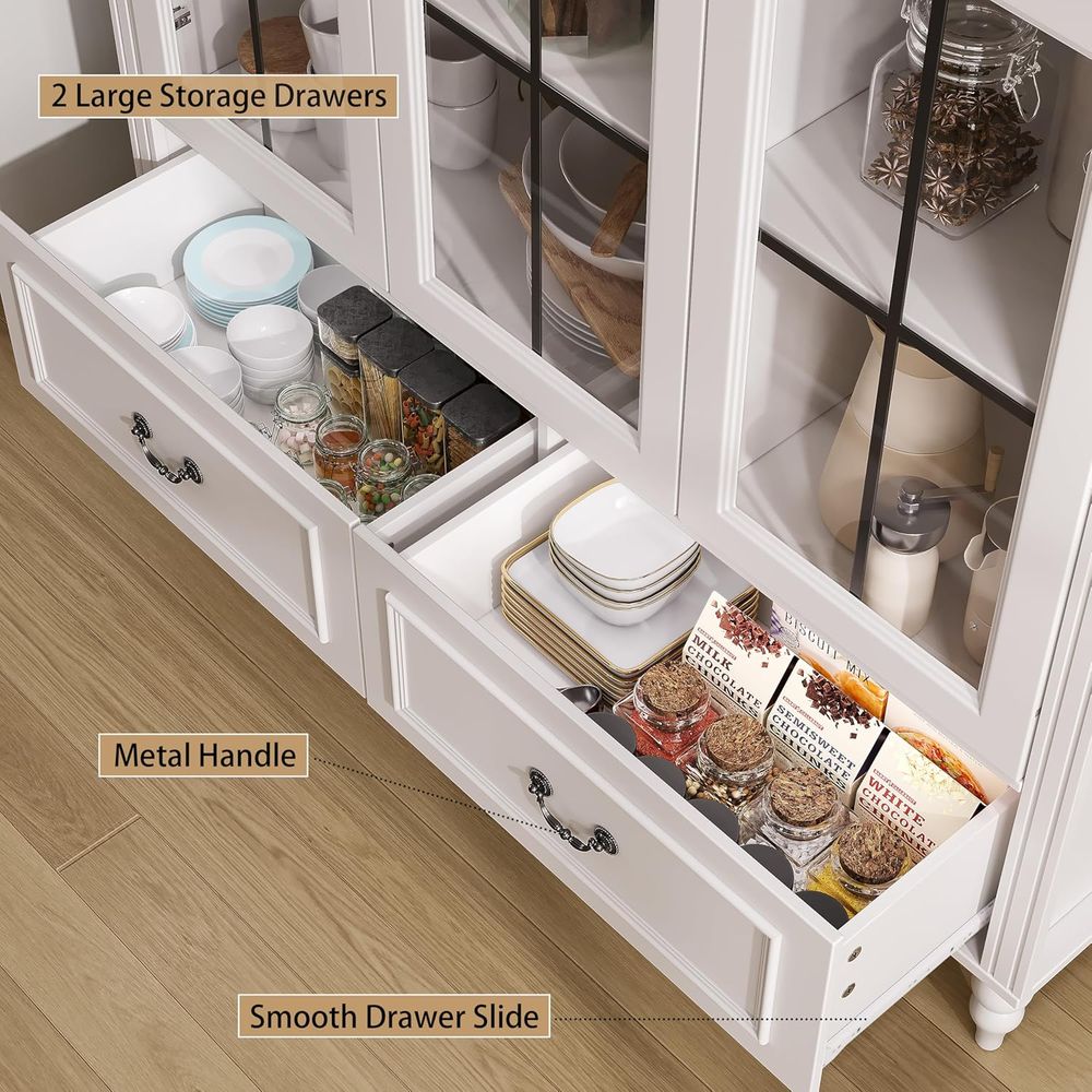 70.8'' Tall Arched Kitchen Pan - Glass Cabinet Display review and price