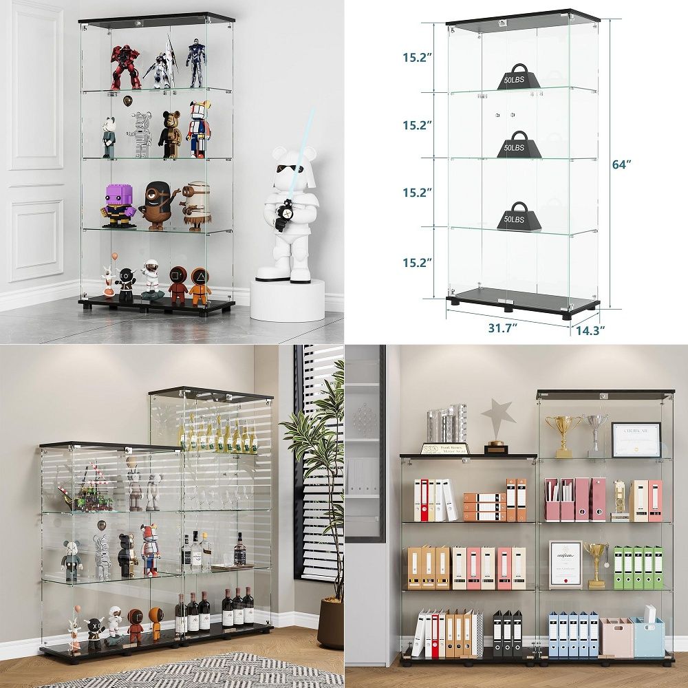 Display Cabinet with 4Shelf Do - Glass Cabinet Display review and price