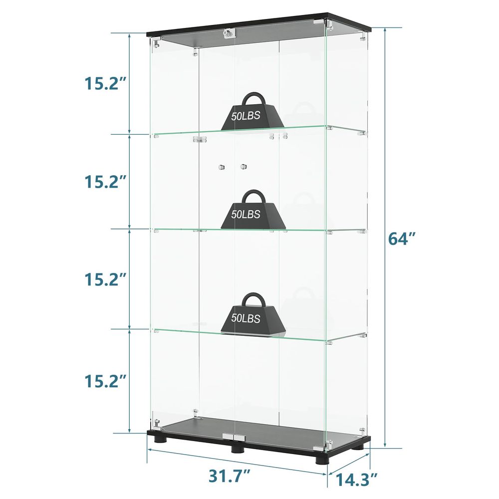 Display Cabinet with 4Shelf Do - Glass Cabinet Display review and price