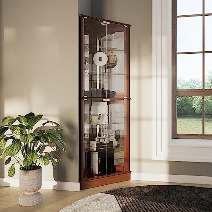 Lighted Corner Display Curio C - Glass Cabinet Display review and price