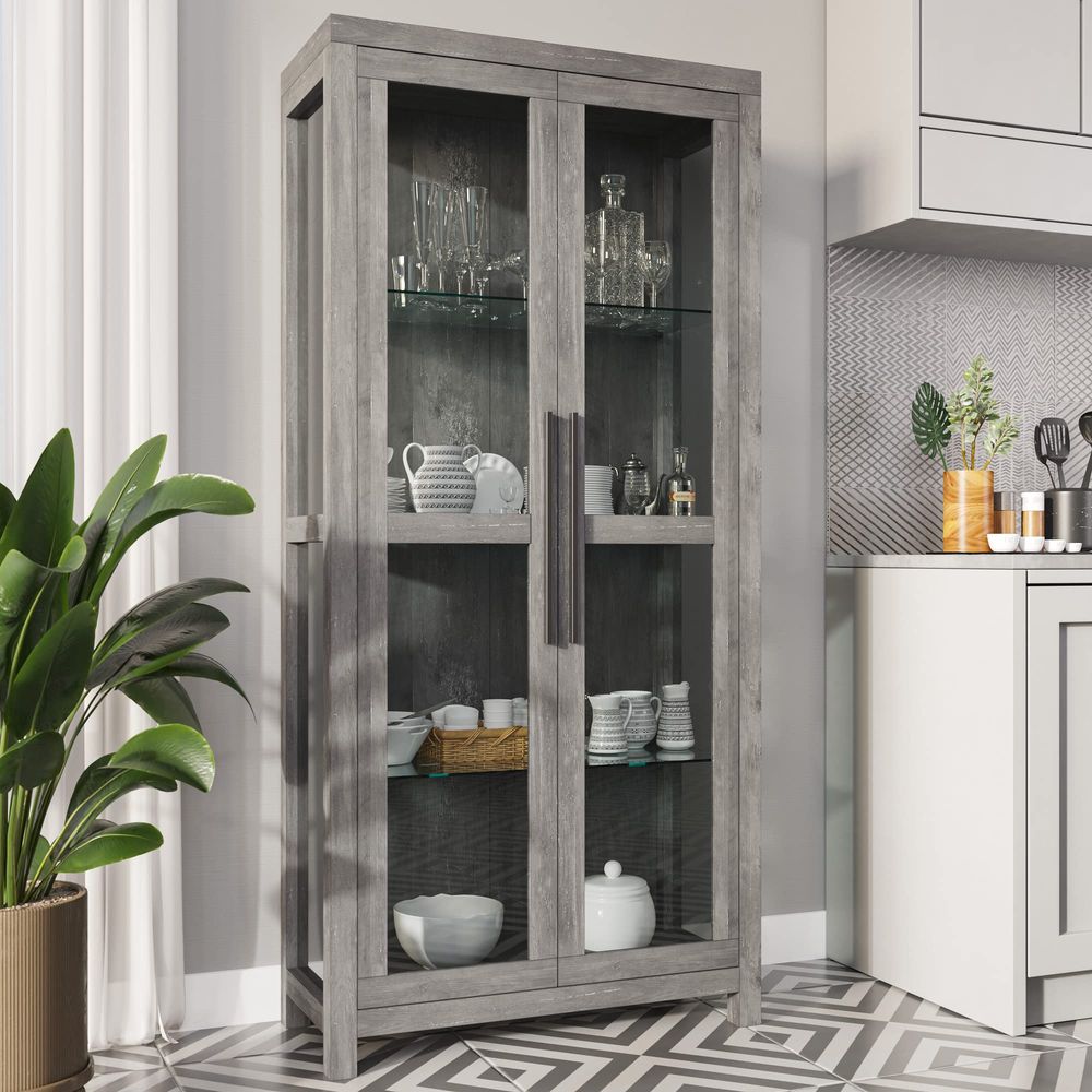 Glass Display Cabinet, Tall Cu - Glass Cabinet Display review and price