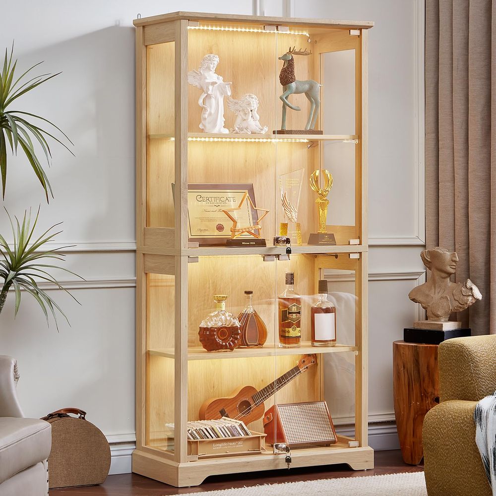 Farmhouse Glass Display Cabine - Glass Cabinet Display review and price