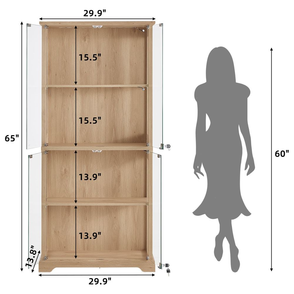 Farmhouse Glass Display Cabine - Glass Cabinet Display review and price