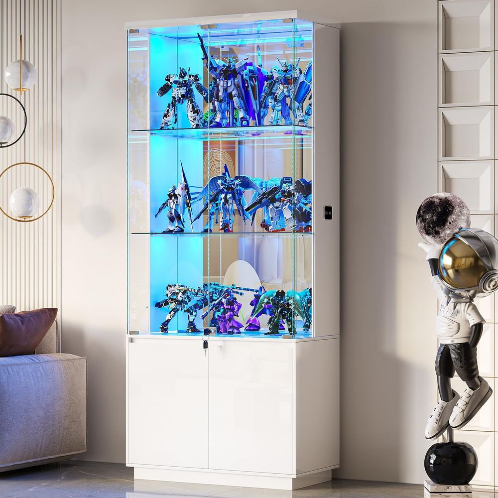 71 Tall Display Cabinet with G - Glass Cabinet Display review and price